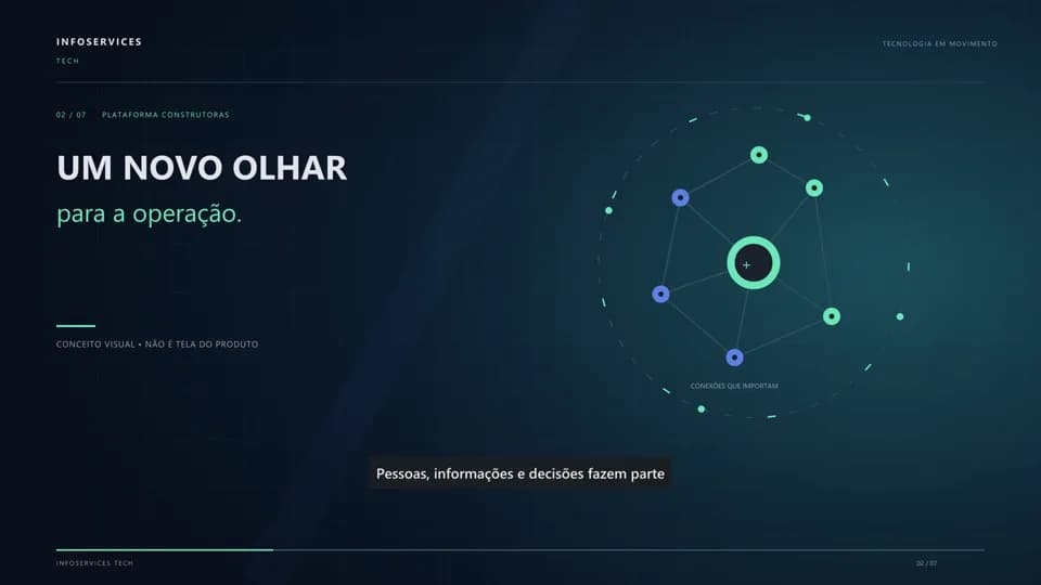 Cena do filme de apresentação da Plataforma Construtoras